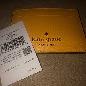 NWT Kate Spade Daffodil Card Holder